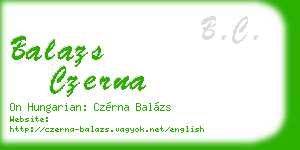 balazs czerna business card